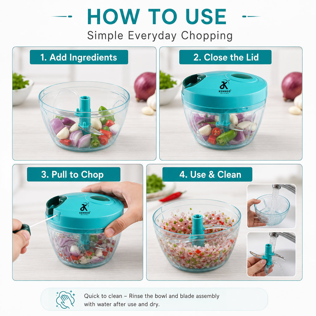 KENNGO String Vegetable Chopper – Green