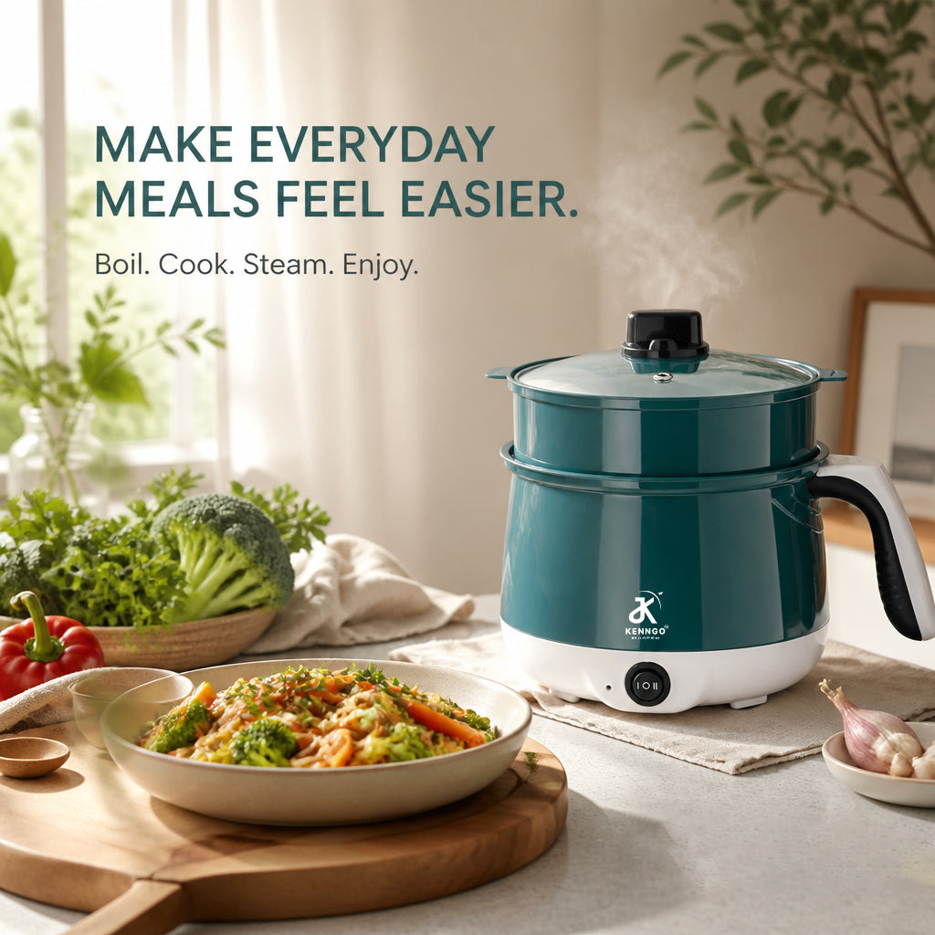 KENNGO 1.8 Litre Electric Multi-Cook Kettle – Green