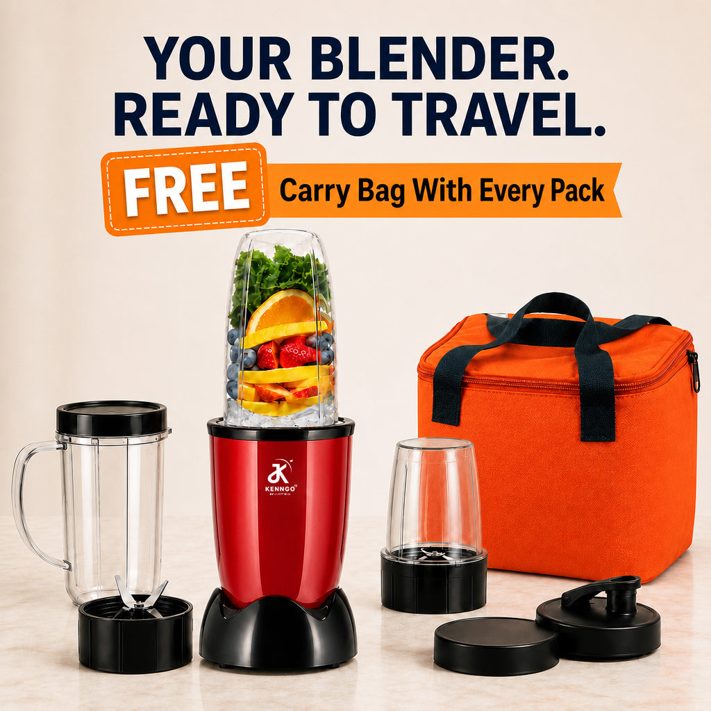 KENNGO NutraHealth 3-in-1 Blender – Maroon Red