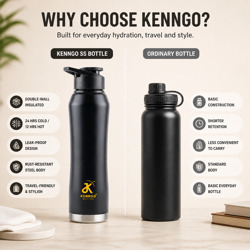 Steel Water Bottle – Black
