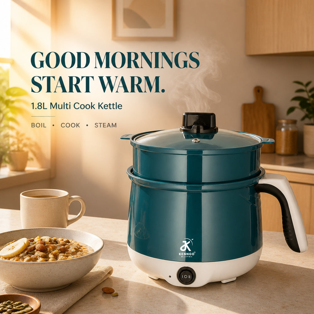 KENNGO 1.8 Litre Electric Multi-Cook Kettle – Green