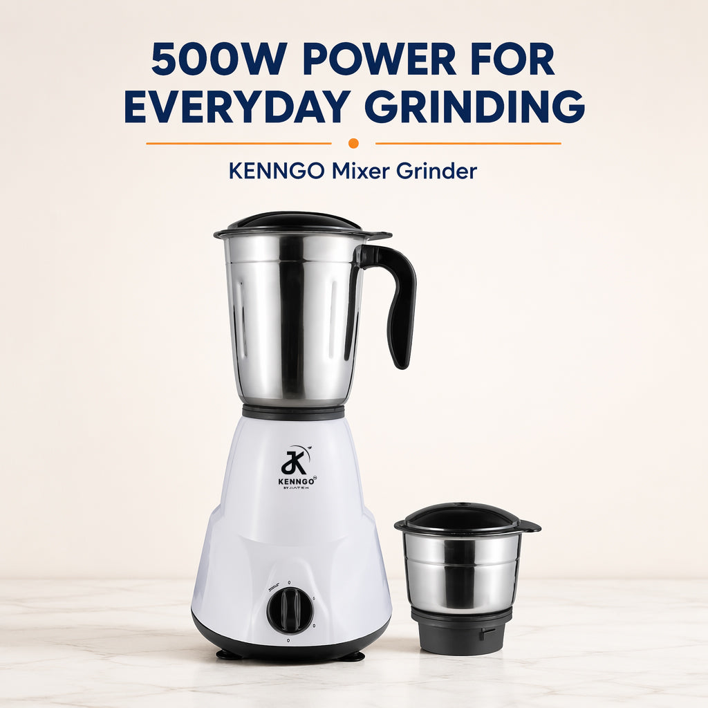 KENNGO 500W Mixer Grinder – White