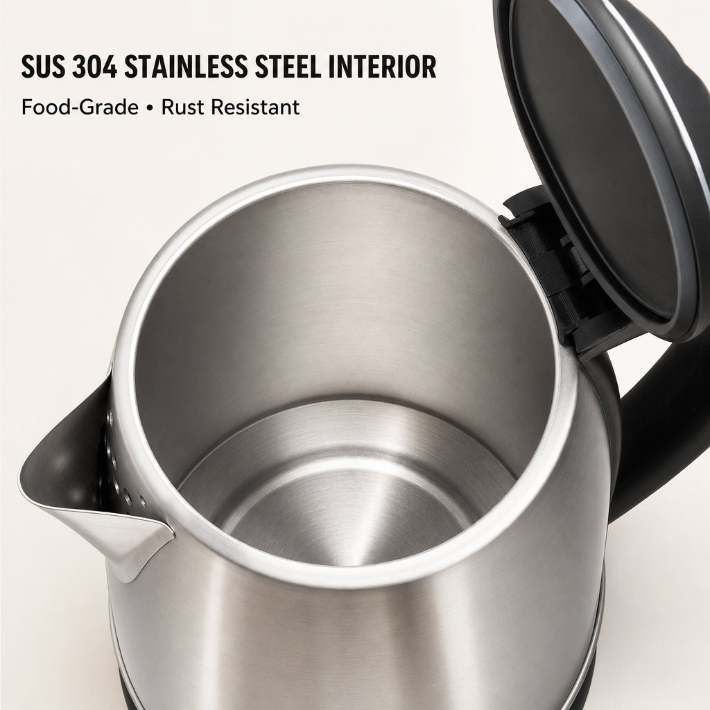 KENNGO 1.5 Litre Electric Kettle – Silver
