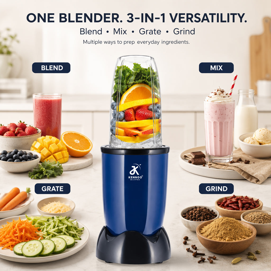 KENNGO NutraHealth 3-in-1 Blender – Blue