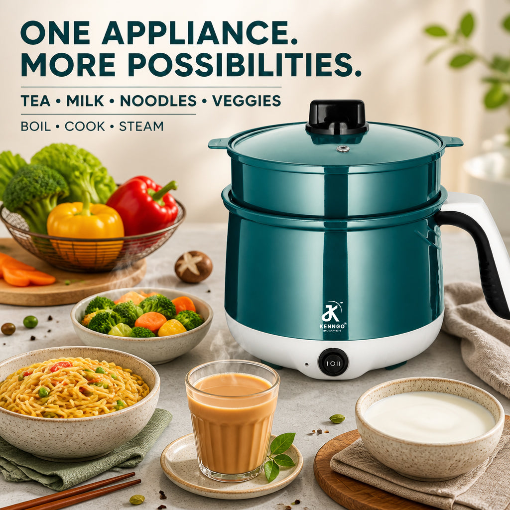 KENNGO 1.8 Litre Electric Multi-Cook Kettle – Green