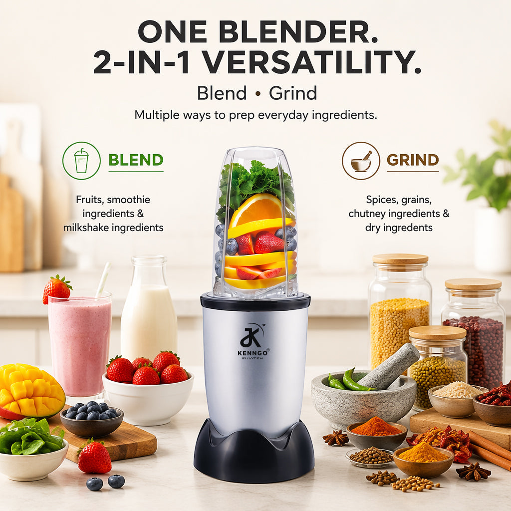 KENNGO NutraHealth 2-in-1 Blender – Silver