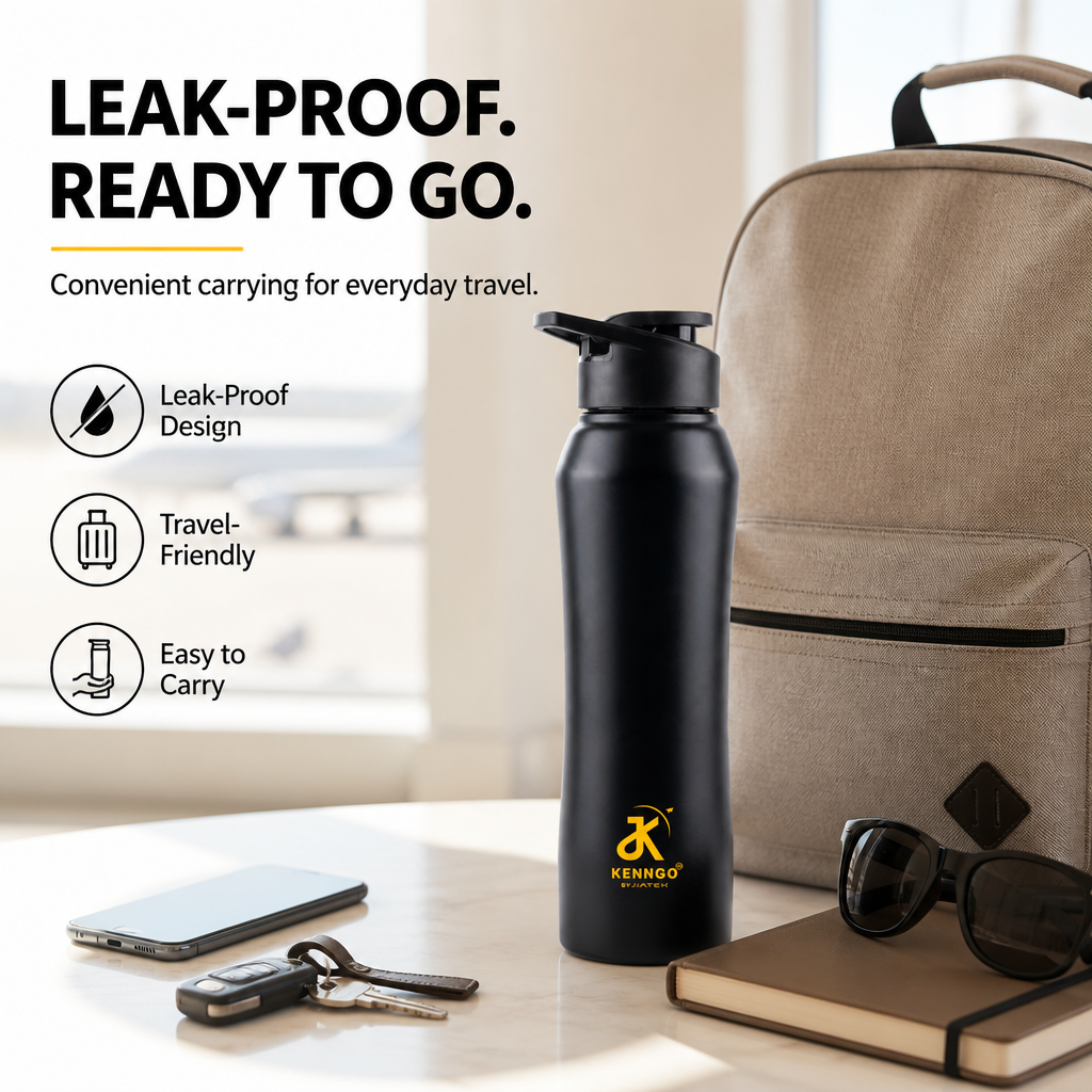 Steel Water Bottle – Black