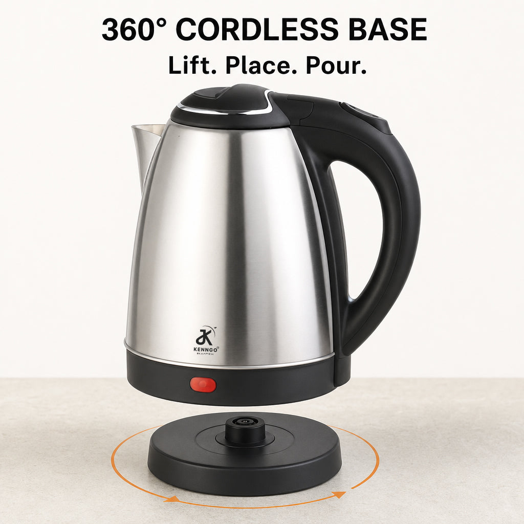 KENNGO 1.5 Litre Electric Kettle – Silver