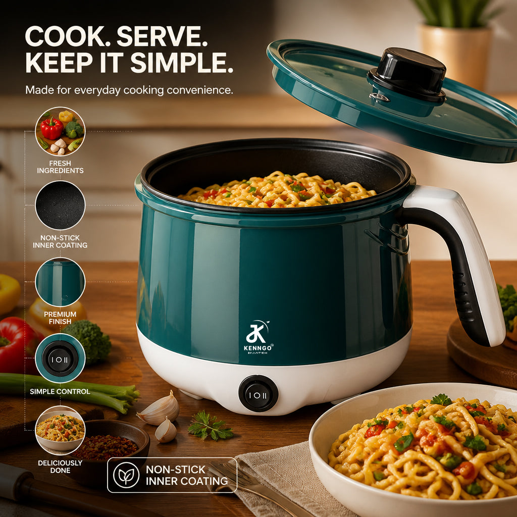 KENNGO 1.8 Litre Electric Multi-Cook Kettle – Green