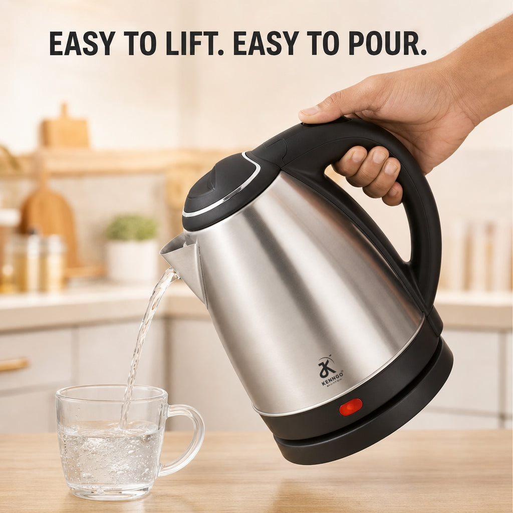 KENNGO 1.5 Litre Electric Kettle – Silver
