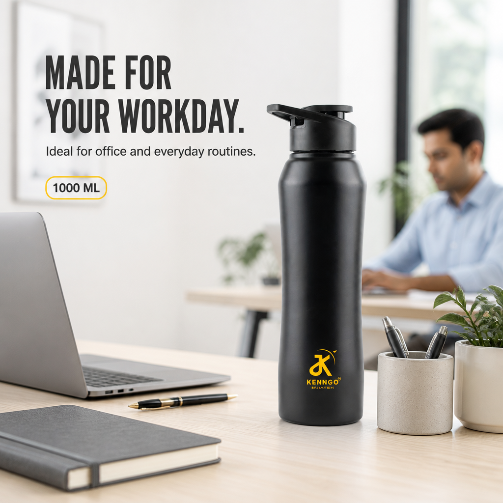 Steel Water Bottle – Black