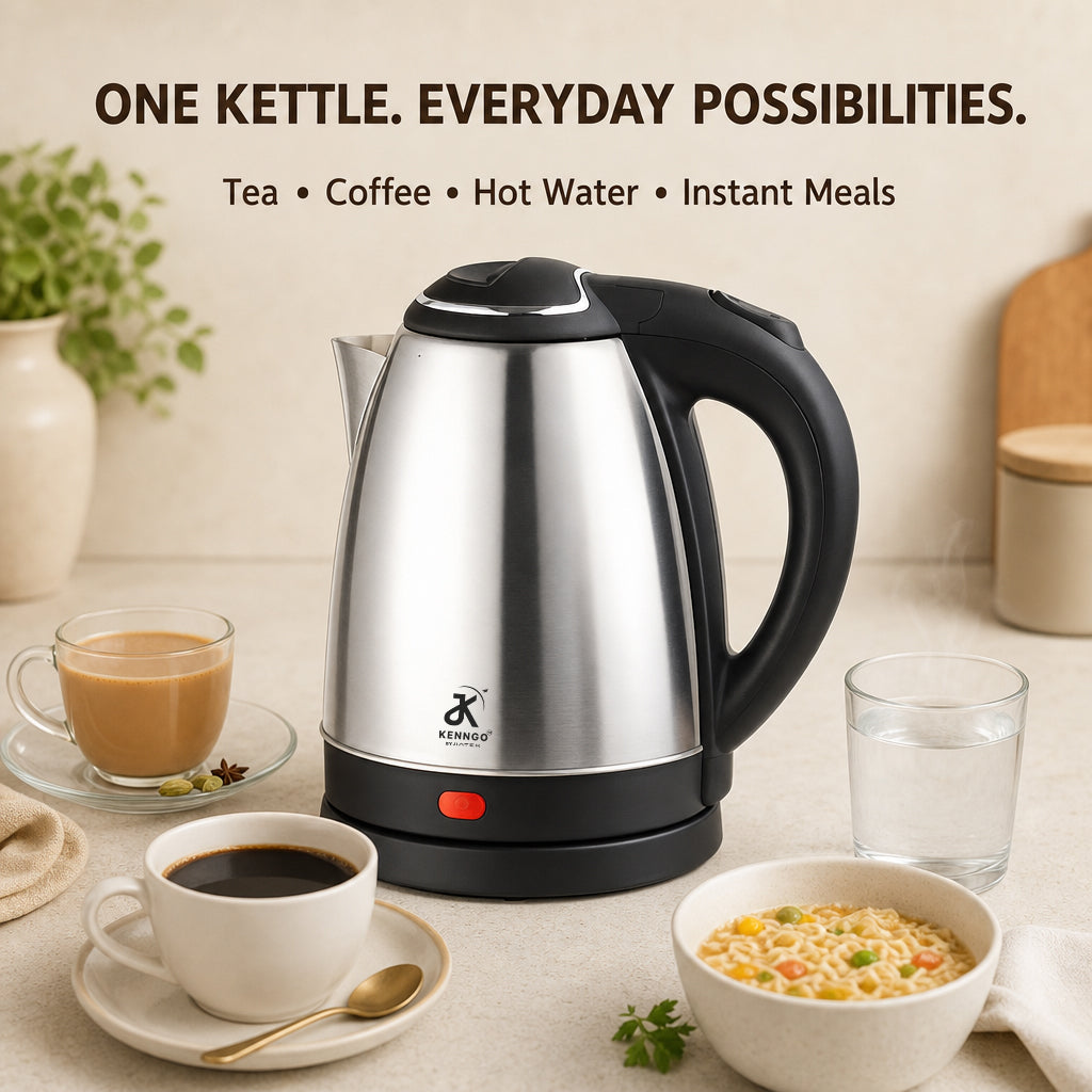 KENNGO 1.5 Litre Electric Kettle – Silver