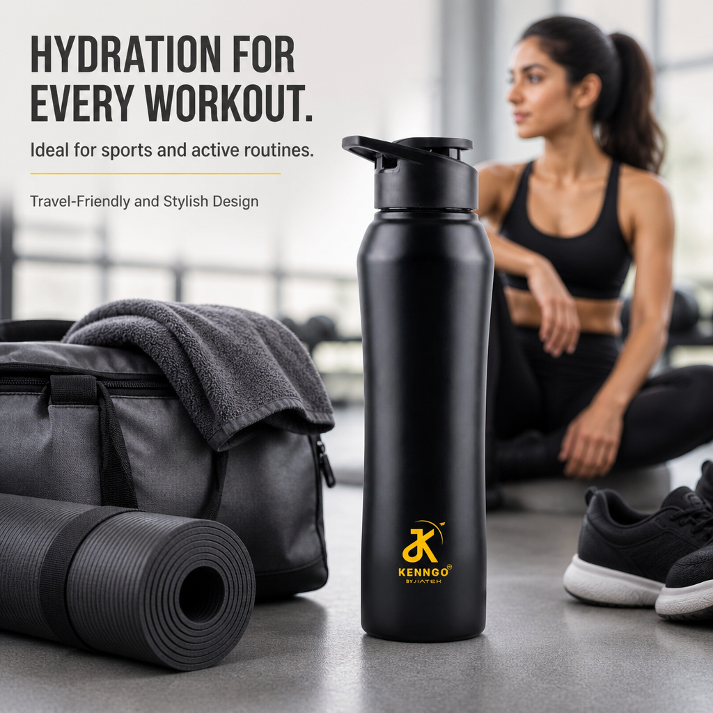 Steel Water Bottle – Black