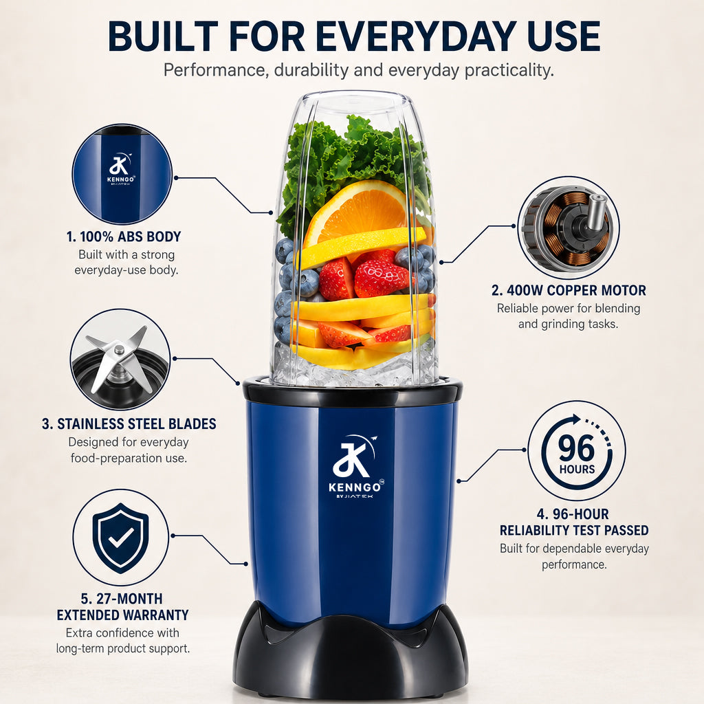 KENNGO NutraHealth 3-in-1 Blender – Blue