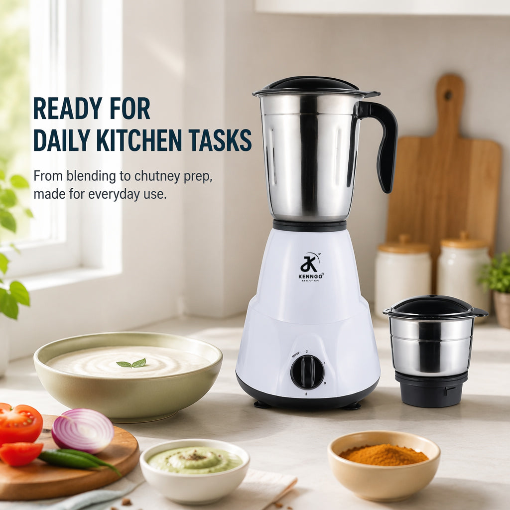KENNGO 500W Mixer Grinder – White