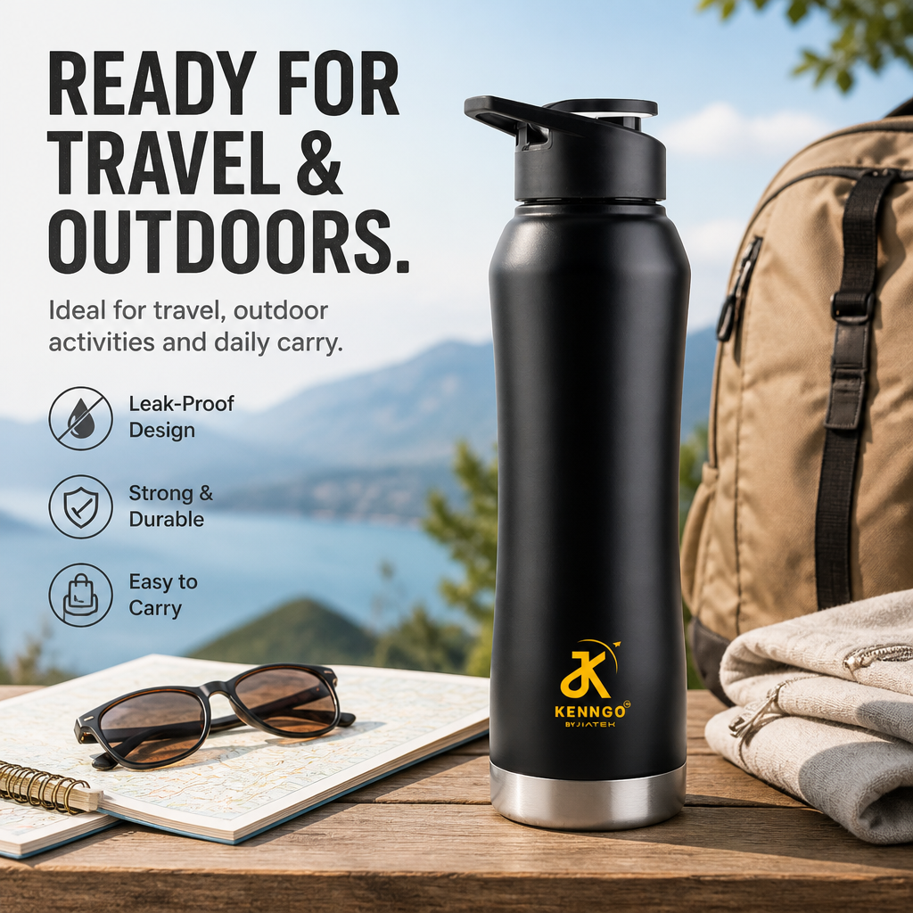 Steel Water Bottle – Black