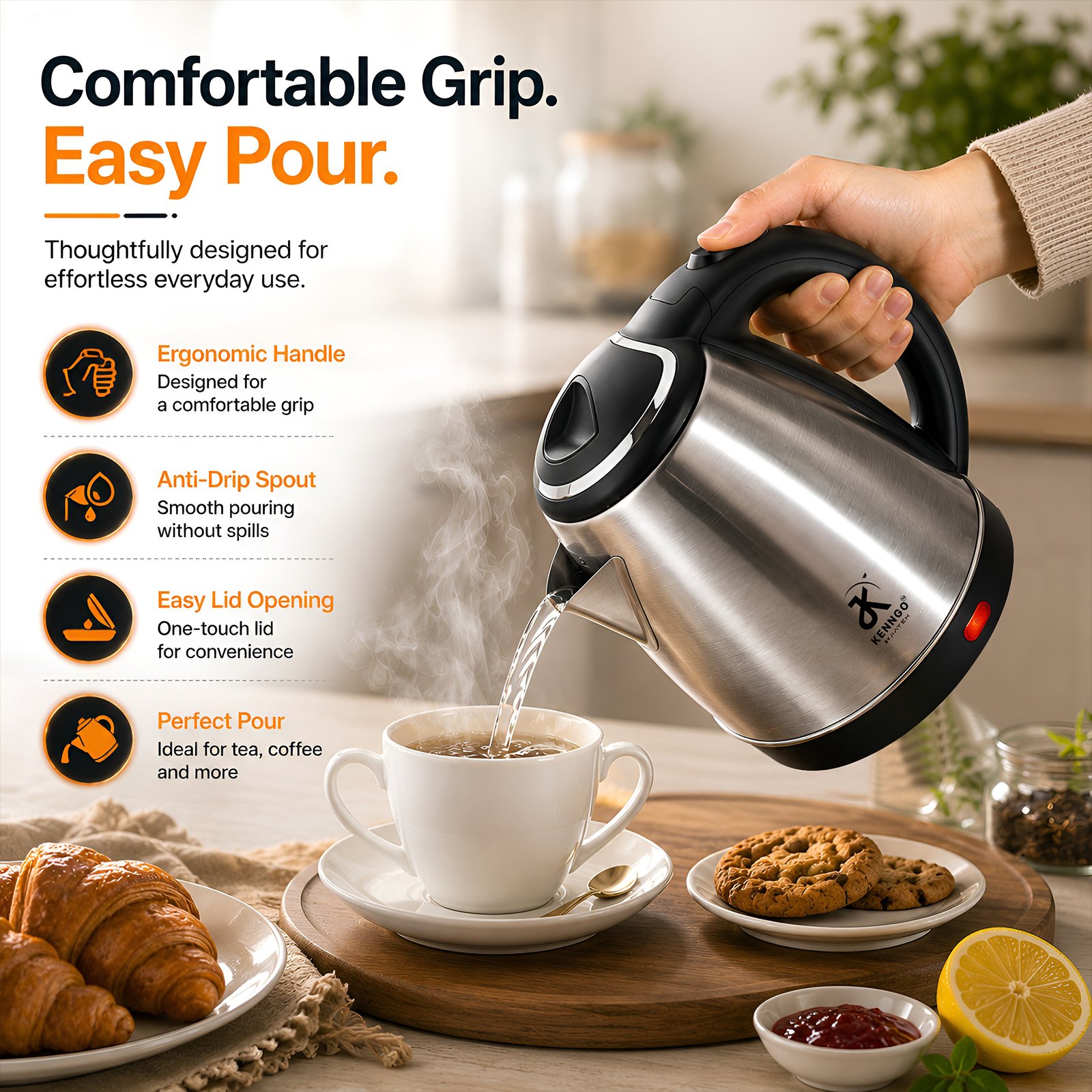 Kenngo 1.5 Litre Electric Kettle - Image 9