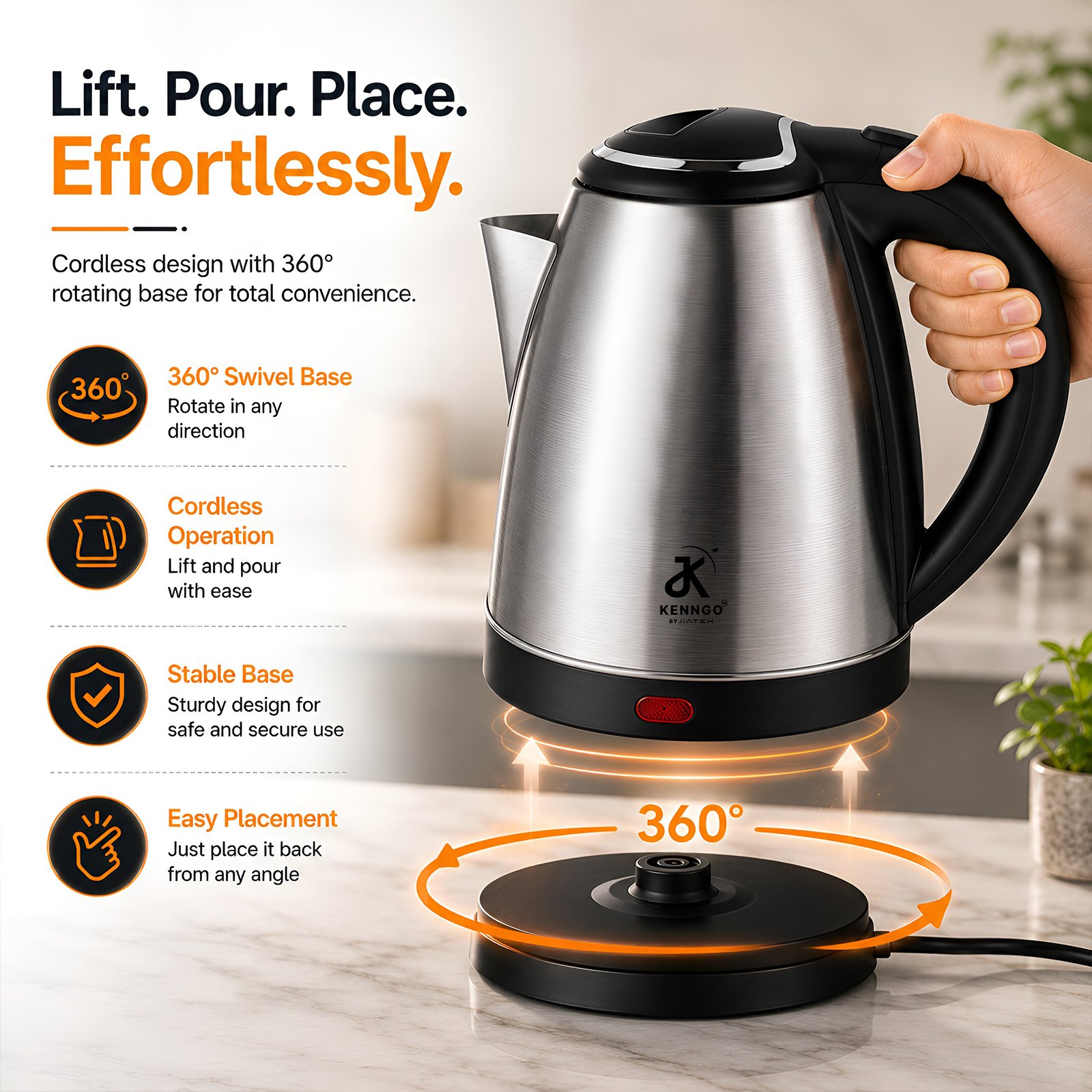 Kenngo 1.5 Litre Electric Kettle - Image 8