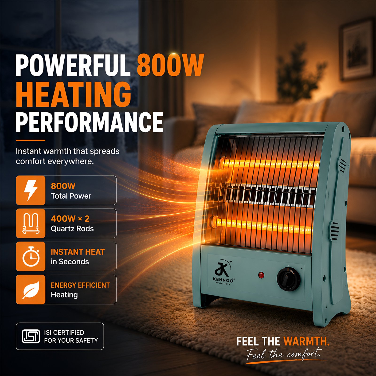 Kenngo Two Rod Quartz Heater - Image 6
