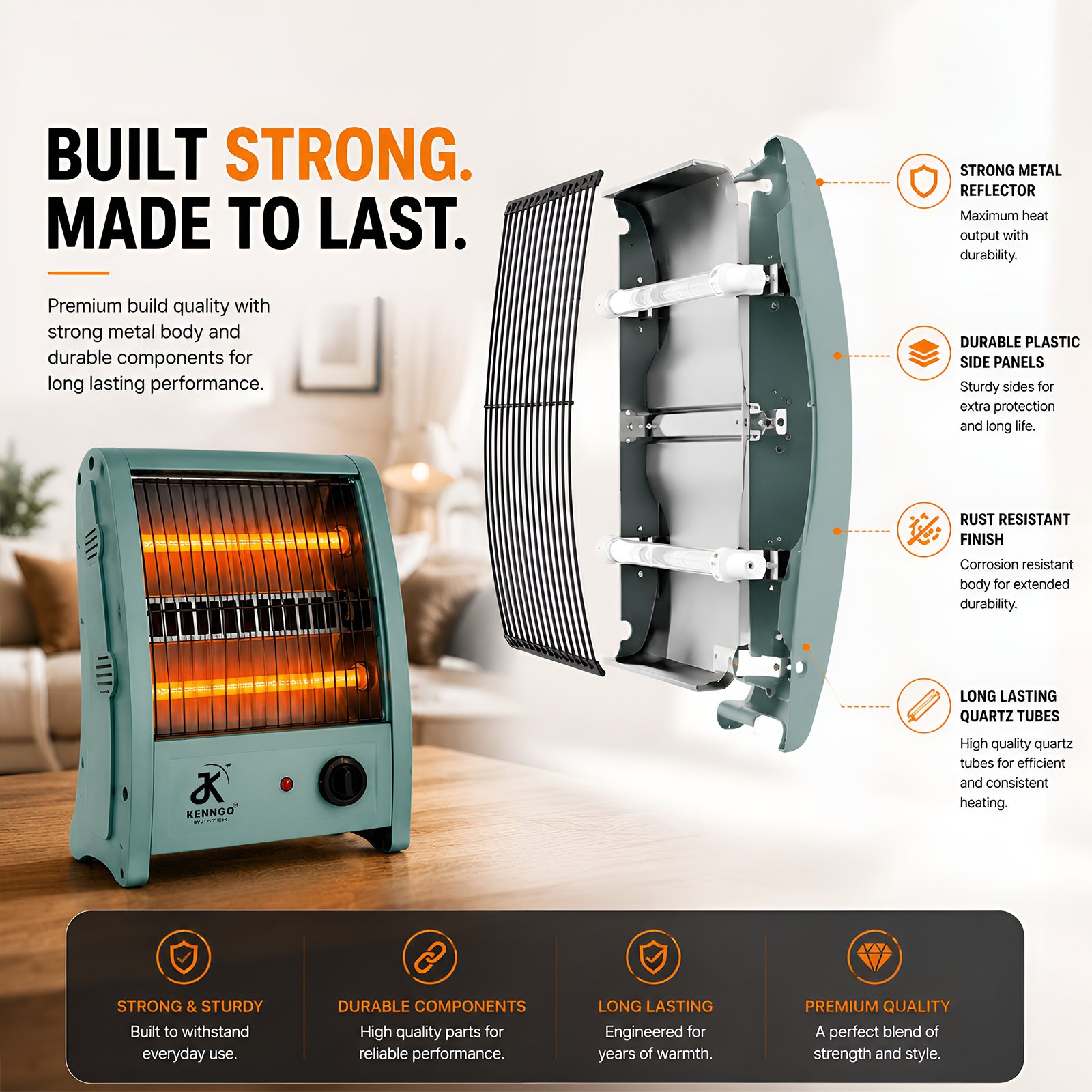 Kenngo Two Rod Quartz Heater - Image 7