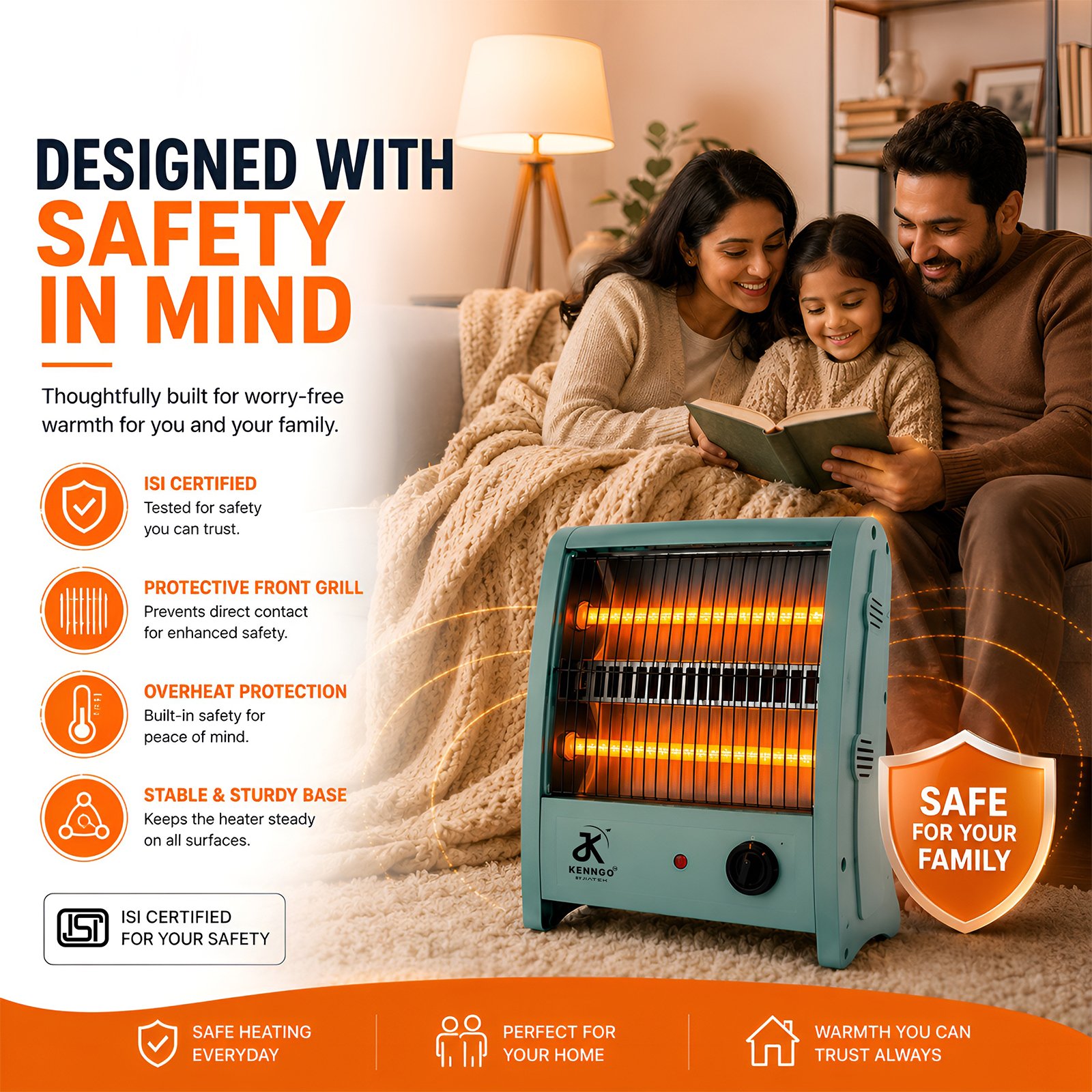 Kenngo Two Rod Quartz Heater - Image 4