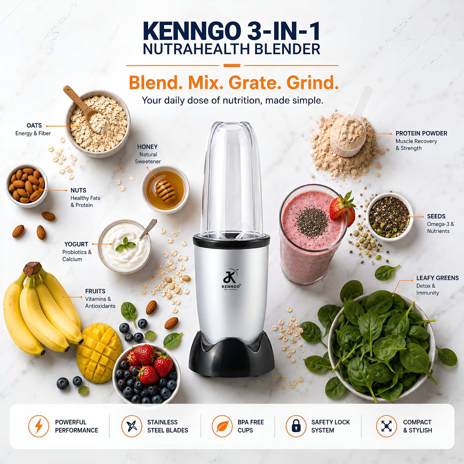 Kenngo Nutrahealth Blender 3-in-1 - Image 5